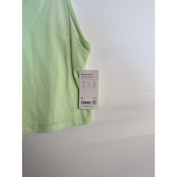 Athleta • NWT Grid Knit Singlet Tank Top Lime Green Athletic Racerback Small - Picture 4 of 9